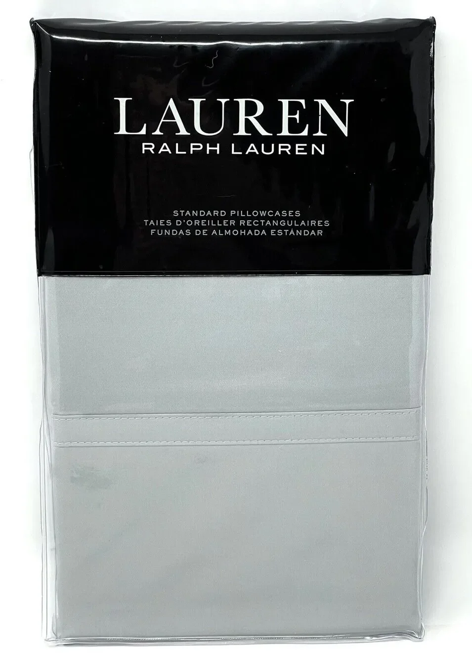 Ralph Lauren Spencer Solid Sateen 2 STANDARD Pillowcases Sage Green NEW In PCKG